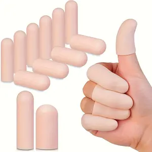 20Pcs Soft Silicone Finger Cots, Reusable Fragrance-Free Moisturizing Finger Sleeves, Durable Cracked Skin Protection Covers, Comfortable Flexible Manicure Finger Guards for Hand Skin Care, Daily Hydration and Beauty Hand Treatment