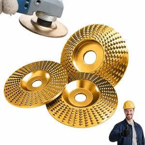 Tungsten Carbide Cutting Wheel, Angle Grinder Polishing Pad, Heavy-Duty Wood Carving Disc Set, ungsten Carbide Grinding Wheel Wood Carving for 4" & 4-1/2" Grinders