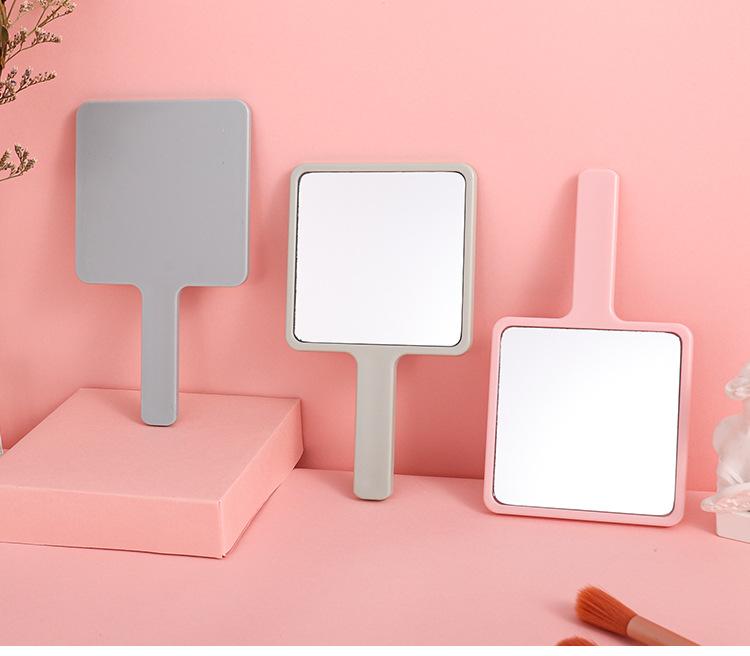 ADISEN Hand Mirror,2PCS emojil  7.87" L x 7.48" W Salon Barber Hairdressing Handheld Mirror Square Black Handheld Makeup Mirror Gold Rich High Quality Mirror for Makeup Small Portable Salon Barber Hairdressing Vanity Cosmetic Mirror for Travel, Home,