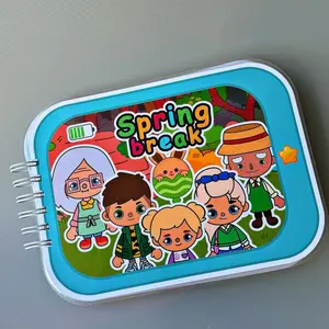 Busy book for toddler, Toca busy board, paper dolls pretend play