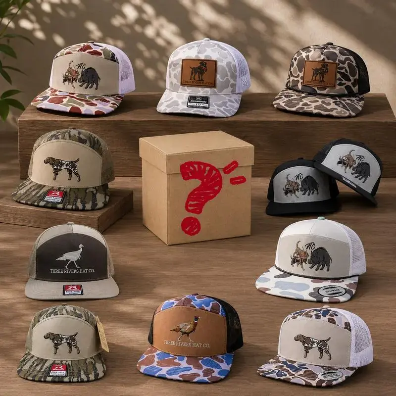 [ COMBO BUY 1 GET 2 ] One Hat Sent Per Order, Hunting Trucker Hat, Pointer Dog Snapback, Pheasant Hunting Hat, Duck Camo Flat Bill Cap, Wild Boar Hunter Hat