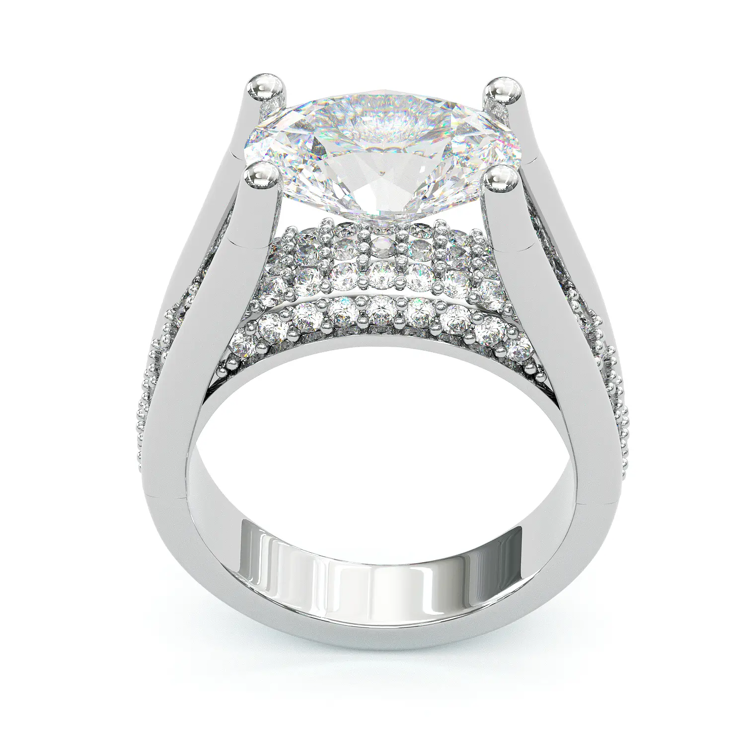 Jorrio 5A Cubic Zirconia Oval Shaped Vintage Engagement Ring - Cubic Zirconia Rings for Wedding, Anniversary, Oval Shaped Ring