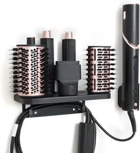 Hair Dryer Holder Wall Mount Compatible with Shark Flexstyle, Hair Tool Organizer Storage Attachment Holder for Bathroom Home,Hair Brush Holder Hair Dryer Stand for HD430 HD435 HD440BK,