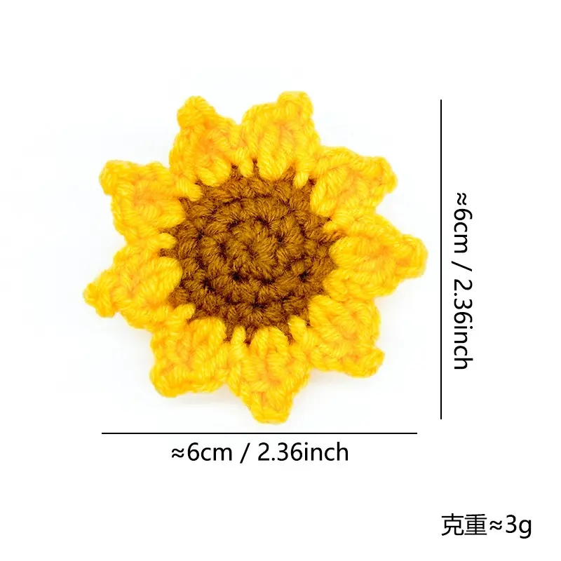 3 circles of sunflower heads