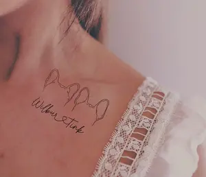 Temporary Tattoo Sheet Multiple Pet Ears 8.5" x 11" | Dog or Cat Outline Temporary Tattoos