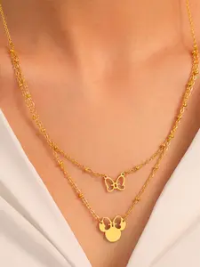 Chic Cute Layered Necklaces, Timeless Minnie Mouse Detail, Perfect for Versatile, Stylish Accessory for Everyday Wear