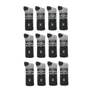 DIAMOND STAR Diabetic Socks For Men and Women Loose Fit Non-Binding Thermal Diabetic Crew Cotton Socks Keep Foot Warm3, 6,12 Pairs Pack.