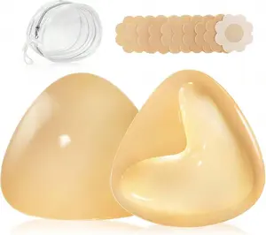 Sticky Bra Inserts Push Up - Double Sided Adhesive Breast Pads,Breast Enhancers For Bikini Bathing Suit Sports Bra With Nippple Covers Snowy