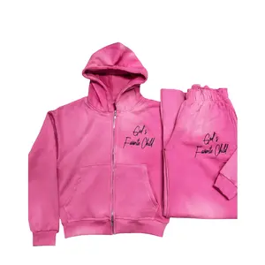 God’s Favorite Child Zip Hoodie & Sweatpants Set – Pink