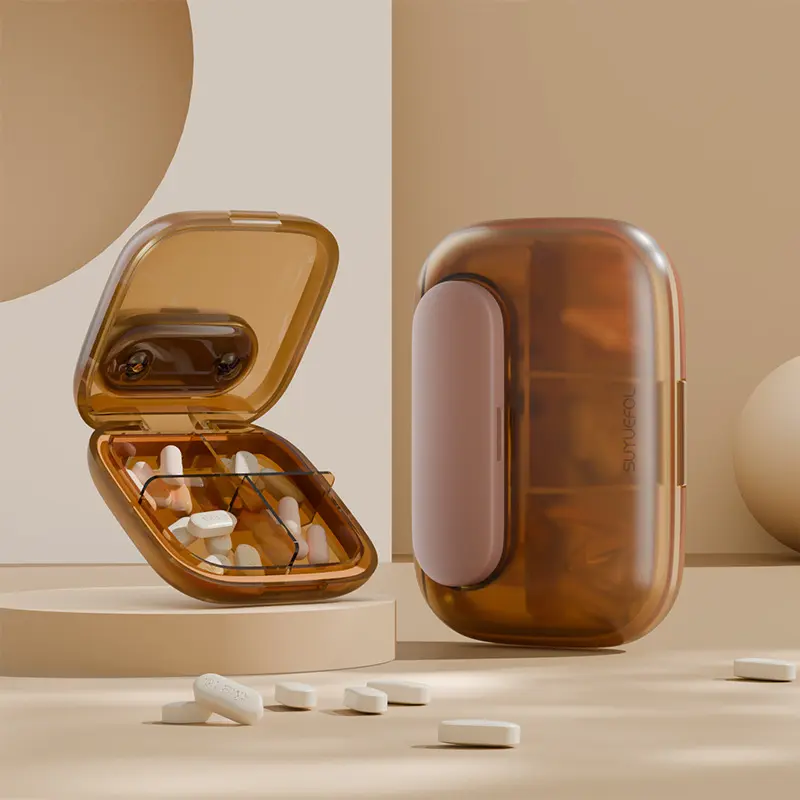 7-Day Sealed Moisture-Proof Pill Box - Portable 3-Meal Divided Home Organizer, Vitamin Dispenser, Supplement Organizer