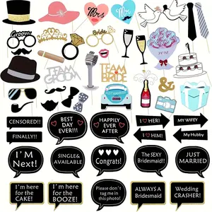 52pcs Wedding Photo Booth Additions, Creative Reception Decor, Capture Funny Moments, Perfect for Weddings and Bridal Celebrations
