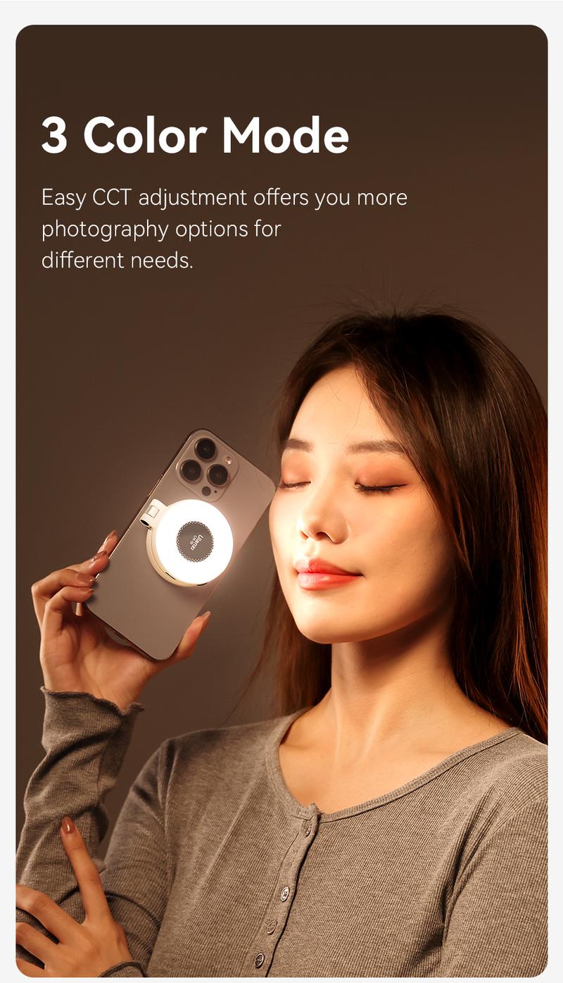 Ulanzi Magnetic Selfie Light LM19, LED Fill Light Compatible with Magsafe, LED Selfie Ring Light Ulanzi Magnetic Selfie Light LM19, LED Fill Light Compatible with Magsafe, LED Selfie Ring Light