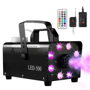 8 LED and 13-Color Lights Upgraded Smoke Machine | Professional Stage Fogger with Auto Spray, Timing Remote Control, Suitable for Christmas, Halloween, Parties, DJ Shows
