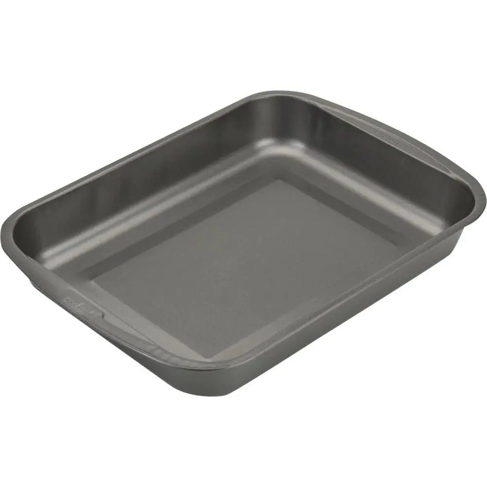 Goodcook Everyday Nonstick Roast Pan, Metal Utensil-Safe Easy Clean Dishwasher Safe Rectangle Roaster, 11.5x15.5-Inch, Silver