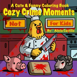 Cozy Crime Moments: A Cute & Funny Coloring Book for Adults & Teens – 40+ Darkly Comedic Scenes to Color for Stress Relief and Laughter – Perfect Gift for True Crime & Coloring Fans Paperback