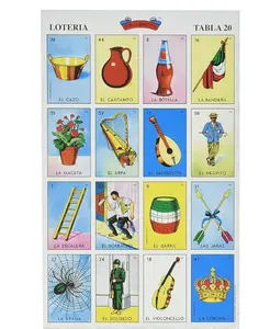 Don Clemente Autentica Loteria Mexican Bingo Set 20 Tablets Colorful and Educational