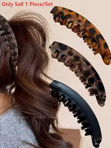 Fashion Leopard Print Banana Hair Clips for Women, Stylish Hair Accessories for Daily Wear, Trendy Super Cute Hair Clips for Indoor and Outdoor Use