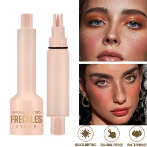 Waterproof Sweat-Proof Spot Pen Stamp, Quick-Drying Fake Freckles Makeup, Four Colors Available, Natural Realistic Freckle Powder, Daily