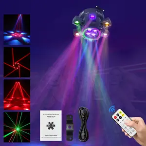 XDV 150W 6 Arms Moving Head DJ Light, RGBW StageLight with DMX-512 & Sound Active - Perfect for Parties,Weddings & Events