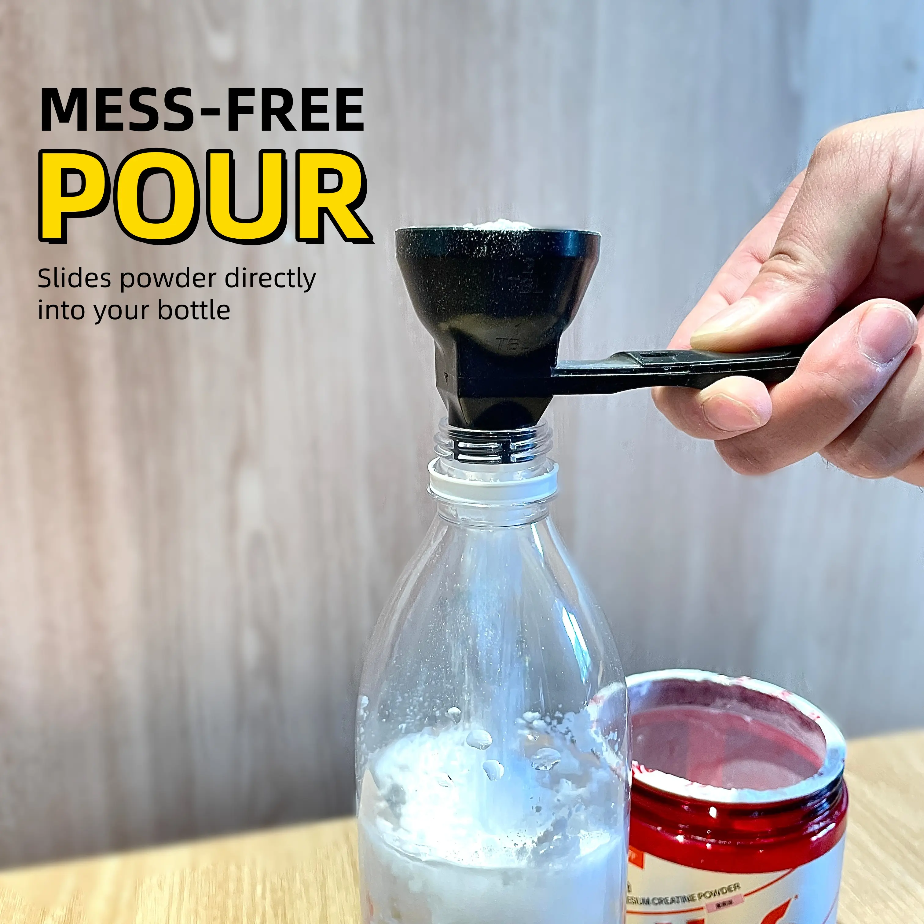 2pcs Leakproof Powder Scoop Set - Home Supplies for Preworkout Creatine, Coffee, Formula, Smoothie, Ideal Gift for Fitness Enthusiasts, Father's Day Graduation Gifts