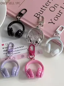 Mini Over-Ear Headphone Charm, Keychain Charms, Y2k Style, Trendy Accent, Replicates The Headphone Design, Small And Lightweight, Bag Accessory, Suitable For Daily Commuting And Going Out, Can Be A Small Gift