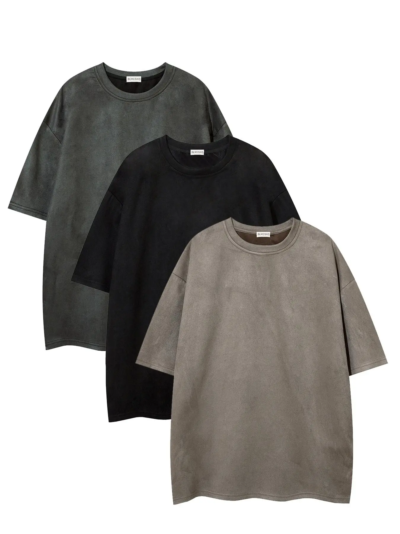 Men's Solid Plain Short Sleeve Casual Basic Minimalist Fashion Minimalist Style Tee, Loose Casual Comfy Round Neck T-shirt for Summer, Men's Top for Daily Wear, Menswear