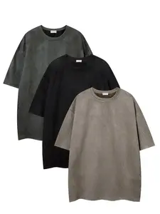 Men's Solid Plain Short Sleeve Casual Fashion Minimalist Style Tee, Loose Casual Comfy Round Neck T-shirt for Summer, Men's Top for Daily Wear, Menswear