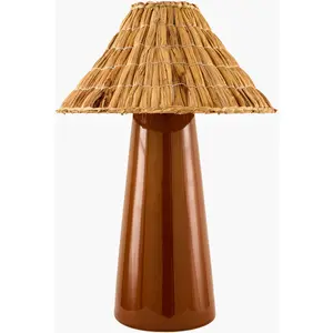Bright Orange Traditional Table Lamp for bedside or console tables