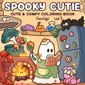 Spooky Cutie: Vol. 2 Coloring Book for Adults and Teens Featuring Lovely Creepy Creatures in Cozy Moments for Relaxation, Paperback
