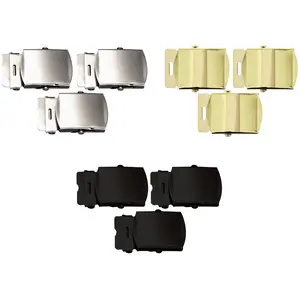 Web Belt Replacement Buckle 1.25" Metal Sliding Roller Webbing Webbed Uniform 3 Pack