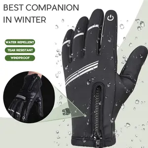 Hikenture Thermal Winter Gloves for Men & Women Windproof Touchscreen Bike Gloves with Non-Slip Grip & 4mm Full-Palm Padding for Enhanced Control