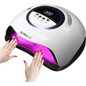 UV LED Nail Lamp with 72 Beads, 300W Nail Curing Lamps for Gel Polish with Automatic Sensor/4 Timer Setting,Led Nail Dryer, Professional Nail Art Drying Tools for Fingernail and Toenail for Gifts for Women, BM-12 PRO
