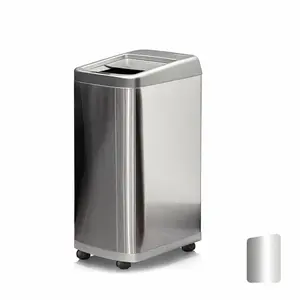 Smartowner 60L Touchless Smart Trash Can, Slim Tall Motion Sensor Kitchen Bin with Silent Roll-Top Lid, Odor-Sealing, Fingerprint-Proof Matte Black, Fits Under Counter