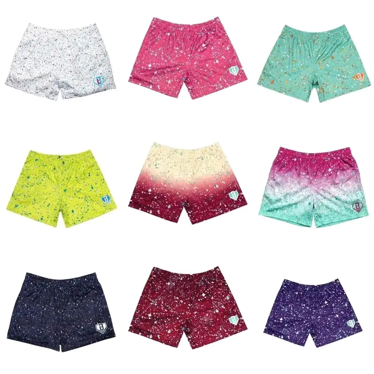 Baseball Splatter Collection Youth Mesh Shorts  for Youth & Adults, Lightweight & Breathable Summer Sports Shorts for Casual & Outdoor Style, Baseball Training, Gym & Everyday Activewear