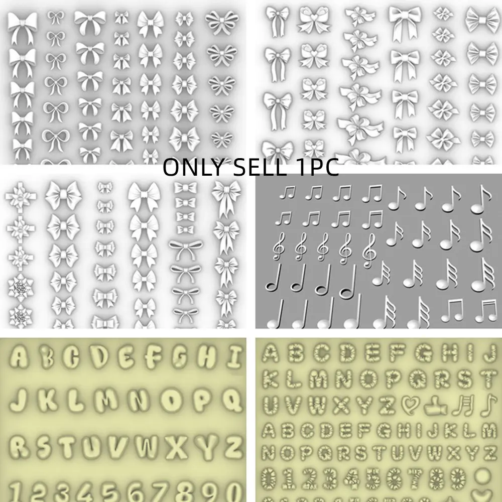 Silicone Nail Art Mold Butterfly Knot 3D Letter Sofa Texture Template, DIY Nail Jewelry Tool, Nail Art Tools, Self-Made Nail Accessories Kit, Butterfly Nails, Nail Art Supply