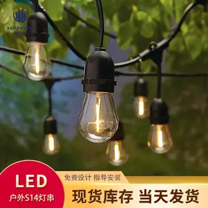Exclusive for cross-border e-commerce: S14 string lights, outdoor waterproof, for wedding and party decoration, direct from the factory, available in US and EU standards