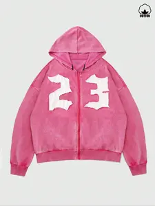 Unisex Street Style Casual Graphic Hoodie, Loose-Fitting Long Sleeve Sweatshirt, Cotton Soft Zipper Jacket, Y2K Vintage Fashion, Couple, Streetwear