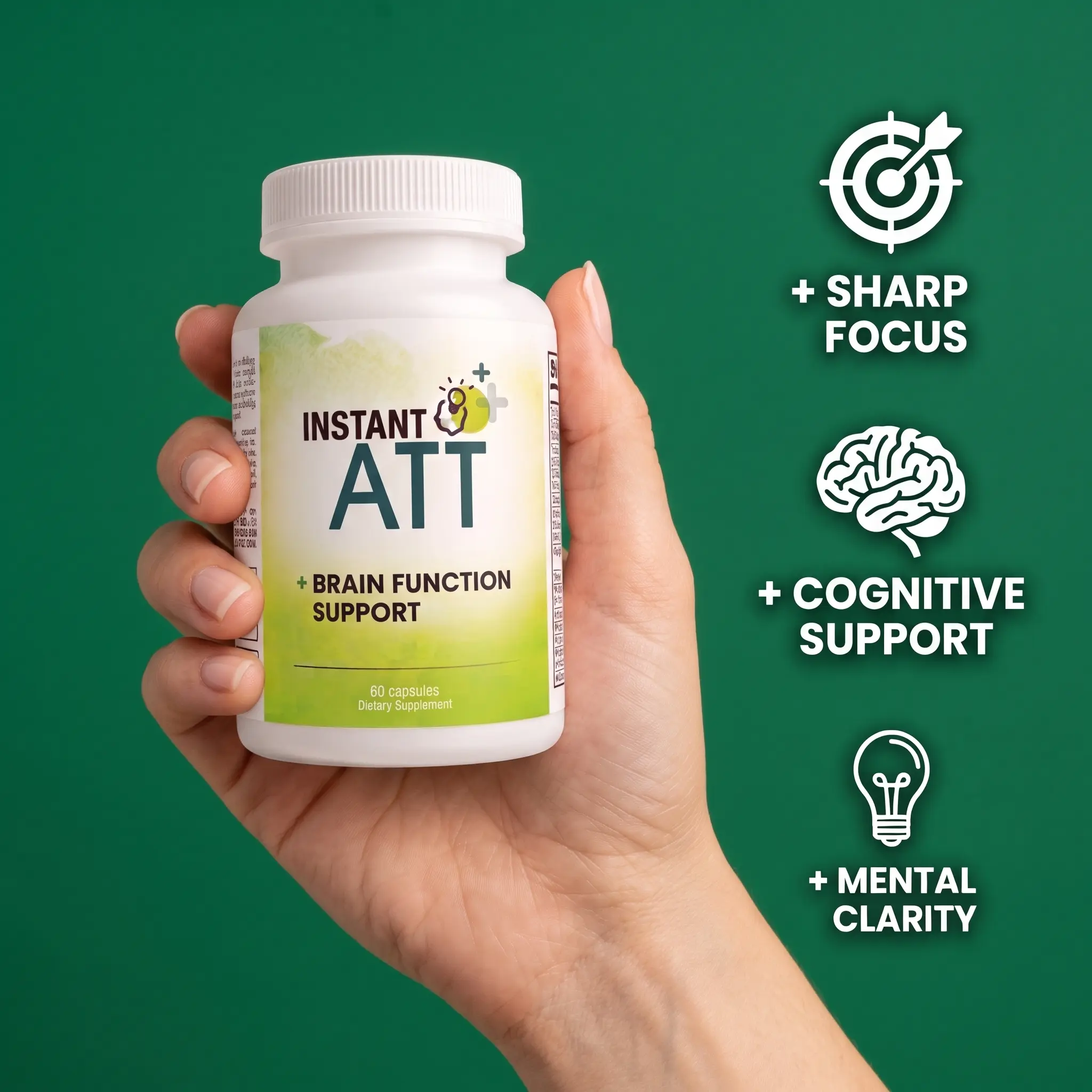 ATT Complete – Caffeine-Free Focus & Cognitive Support | 7-in-1 Nootropic Formula for Clarity & Memory