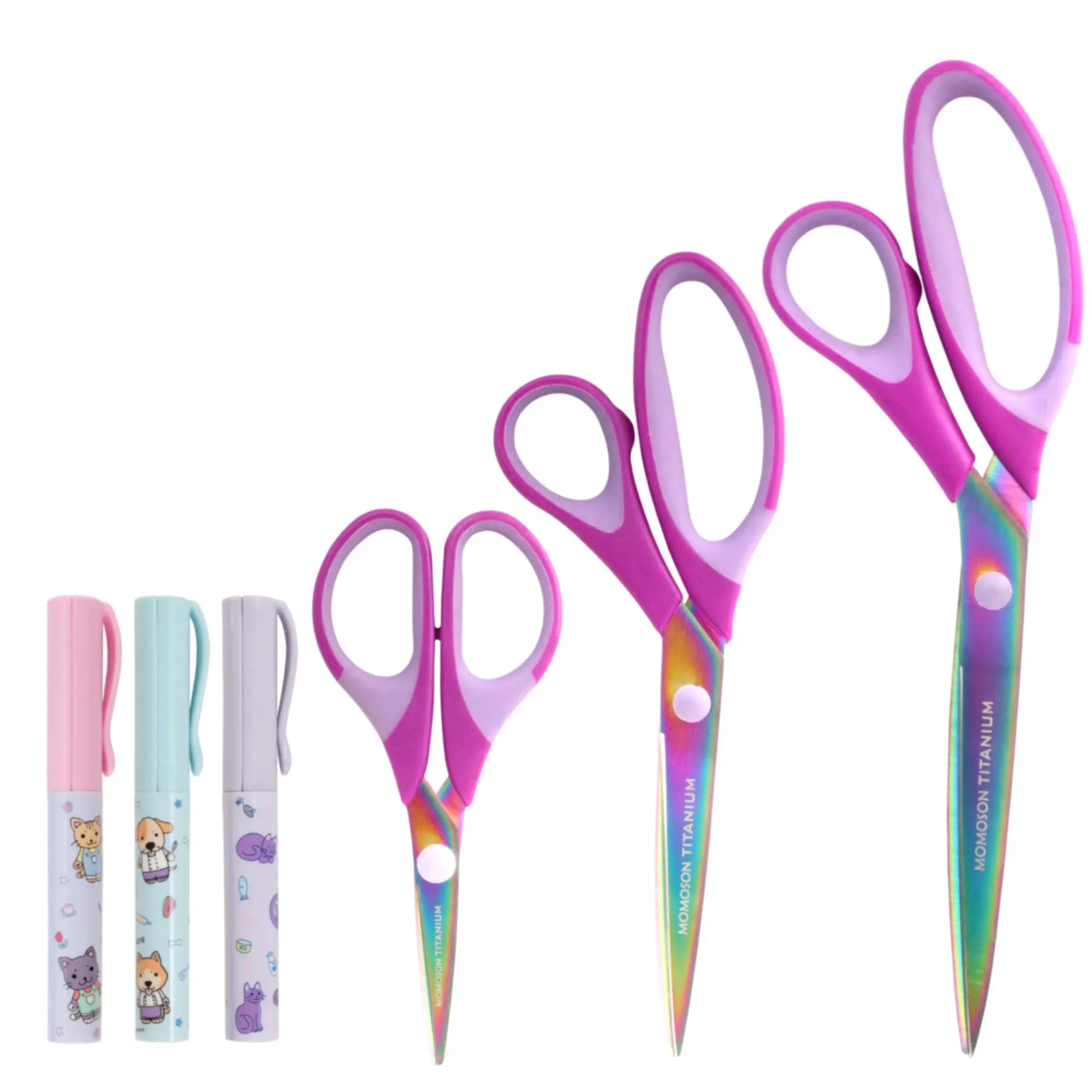 Titanium Softgrip Scissors Set with Mini Pen Scissors