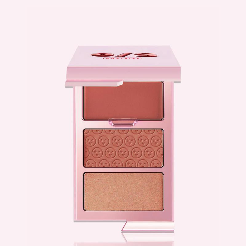 ONE/SIZE Cheek Clapper 3D Blush Trio Palette - Multi-Formula, Pigmented  Blush Trio | Cream, Powder & Blush Highlighter for Ultra-Intense Color & Radiant Cheeks