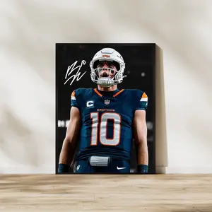 Bo Nix Denver Art Print Poster Football Poster