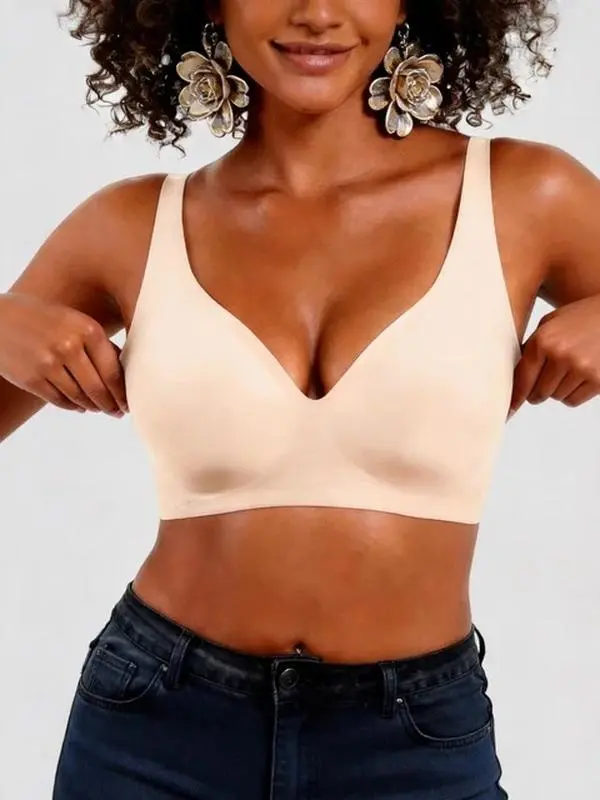 Bralette Bra,Push Up Bra, Jelly Bra,Seamless Comfort Everyday,Wire-Free Bra