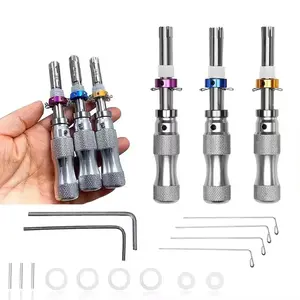 3 pieces of 7-pin tubular tools, made of stainless steel, three sizes suitable for various specifications, with reset function, multi-functional hand tool, Mechanical tool set