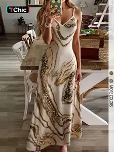 Women's Fashion Elegant Printed Bodycon Slimming Strapless Dress, Stylish Summer Casual Wear, Perfect for Parties and Daily