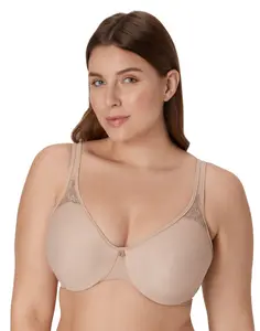 Bali Passion for Comfort Underwire Minimizer Bra Everyday Lace Detail Adjustable No Slip Straps Womenswear DF3385