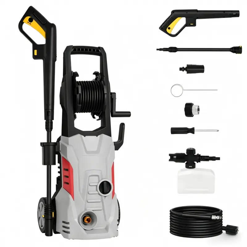 2026 New Upgrade Portable Electric Pressure Washer (Power Washer) with 2030 PSI Flow, Nozzles, Inlet Hose, Foam Gun for Outdoor Areas, Car Cleaning
