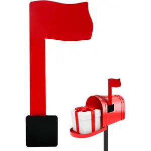 Easy-Install Mailbox Flag Replacement Kit - Upgrade Your Mailbox with a Red Flag - Fits All Mailboxes GAQWOK