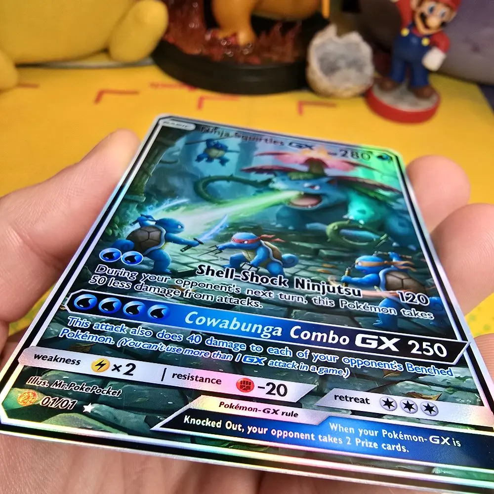 Ninja Squirtles GX Custom Card - TMNT x Pokemon Crossover - High Gloss  Rainbow HoloThe Crossover You've