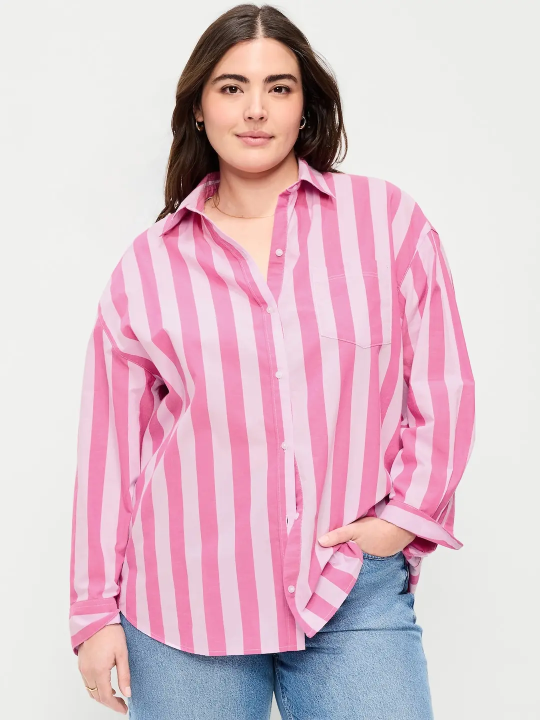 Old Navy Women's Oversized Button-Down Boyfriend Shirt - TikTok Shop Old Navy Women's Oversized Button-Down Boyfriend Shirt - TikTok Shop