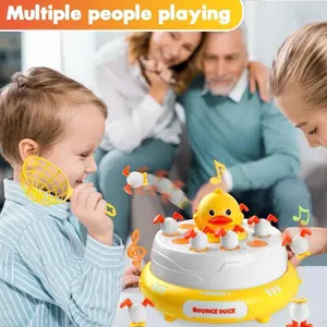 Catch & Bounce Duck Pop-Up Board Game Toy for Kids Musical Fun Interactive Play 2-4 Players Xmas Gifts Age 3+